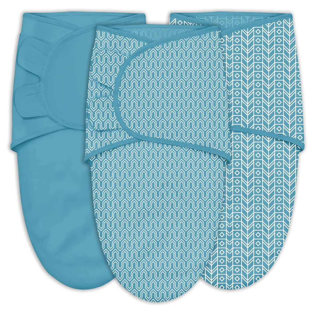 3-Pack Sweet Dolphin Soft Cotton Baby Swaddle Blanket (Various)