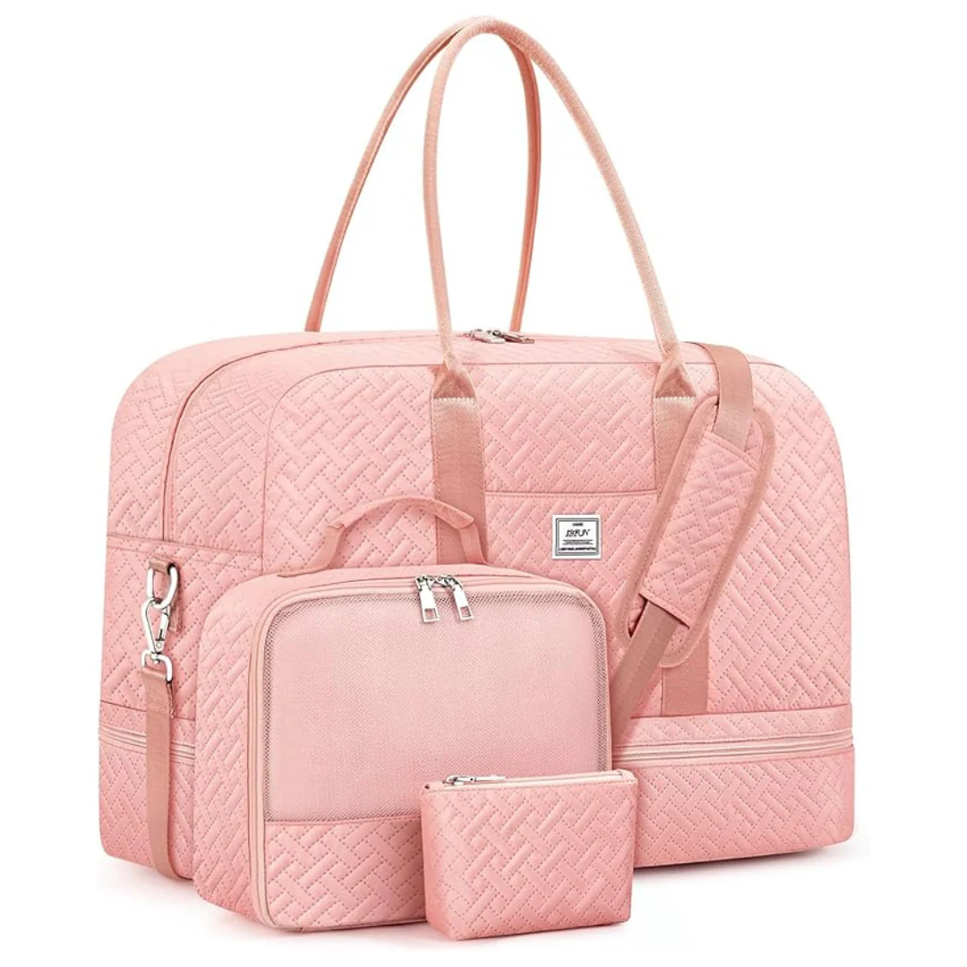 3-Piece 21" Carry On Travel Duffle W/ Crossbody Bag & Toiletry Bag (Various)