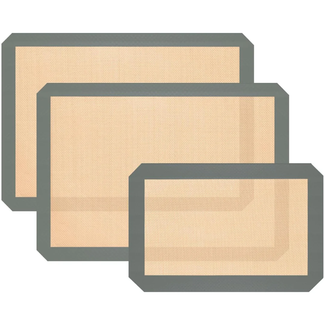 3-Piece Non Stick Silicone Baking Mat (3 Colors)