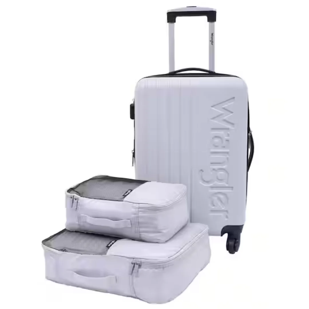 3-Piece Wrangler 20'' Carry-On Luggage Set W/ 2 Packing Cubes