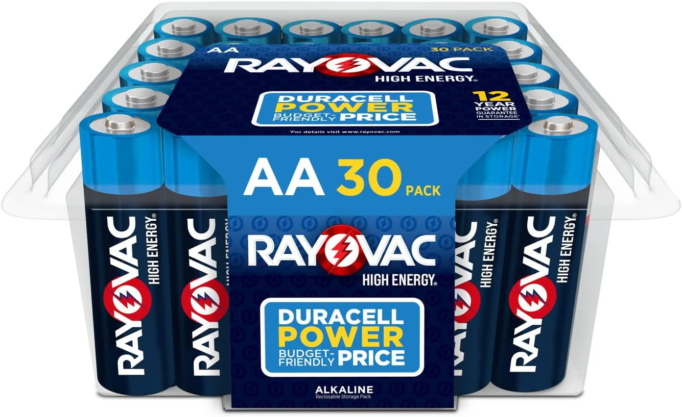 30-Count Rayovac High Energy 1.5V AA Alkaline Batteries