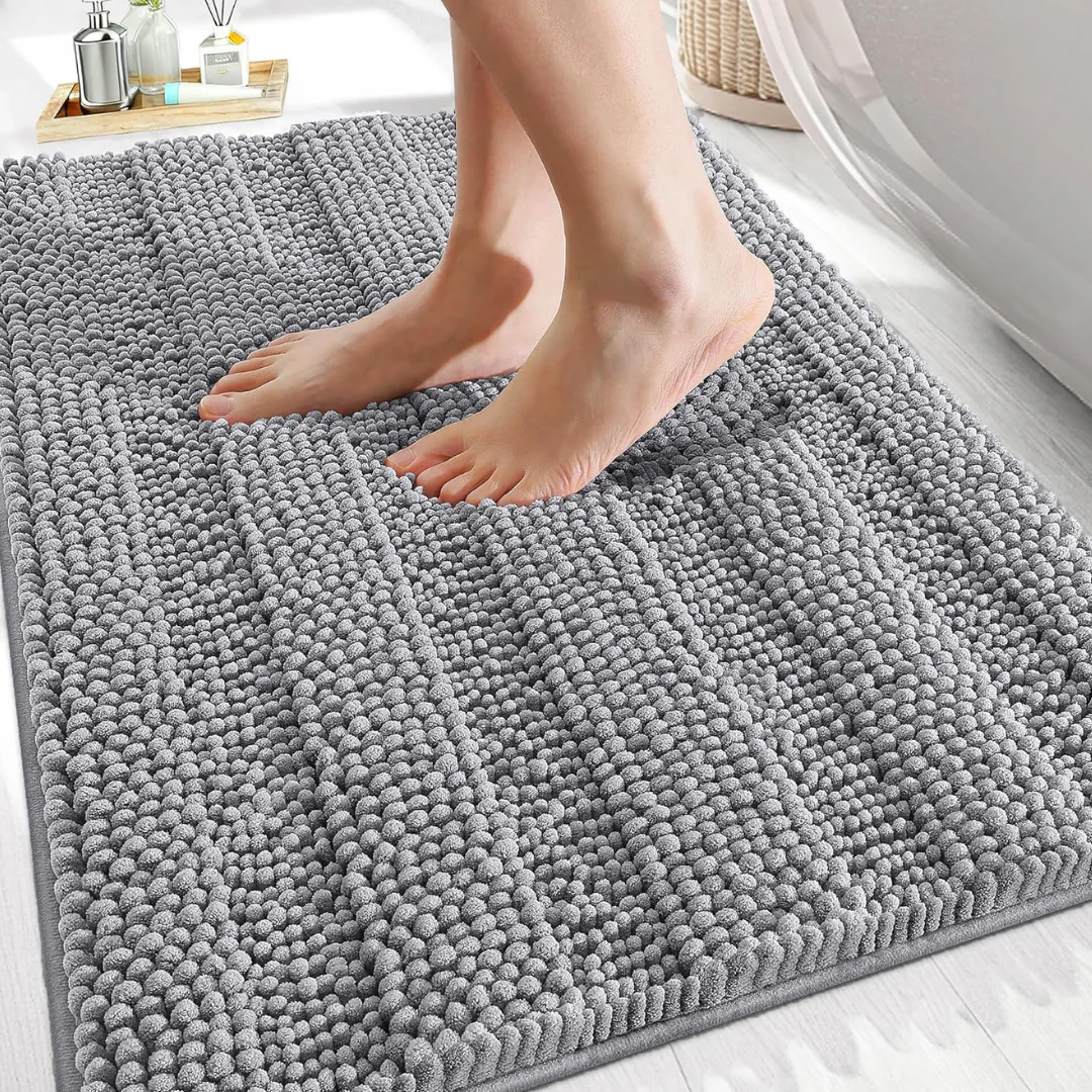 30' x 20' Olanly Chenille Striped Non-Slip Quick Dry Bath Rug