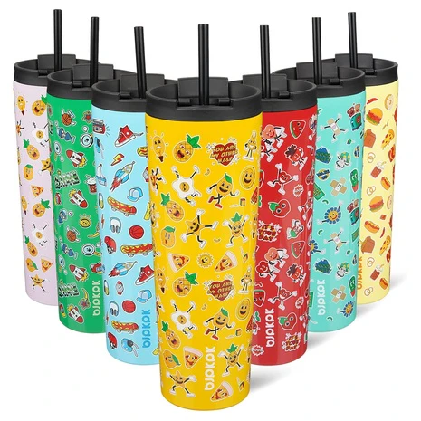 30oz Stainless Steel Tumbler with Lid & Straw