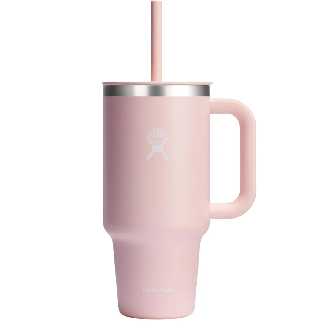 32-Oz Hydro Flask Insulated Stainless Steel Tumbler W/ Handle Lid & Straw