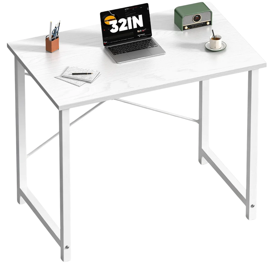 32'' Sweetcrispy Small Computer Desk W/ Metal Frame