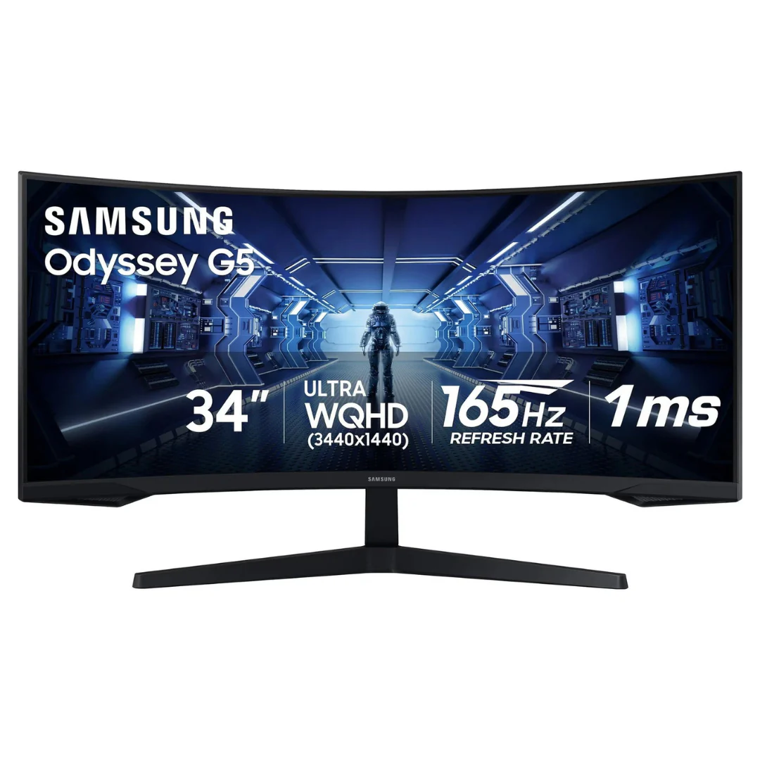 34" Samsung Odyssey G5 Curved WQHD 165Hz 1ms HDR VA Freesync Gaming Monitor [Open Box]
