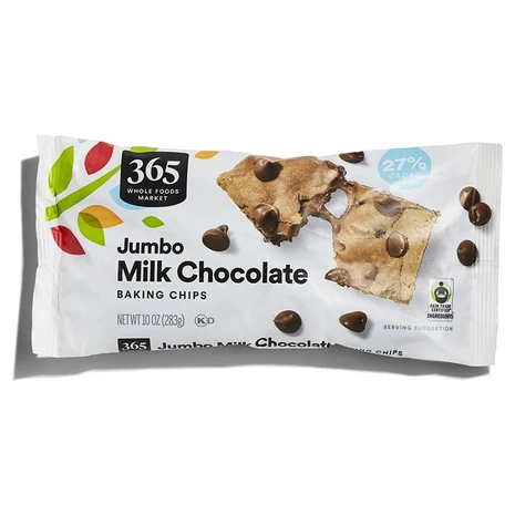 365 Whole Foods Jumbo Milk Chocolate Chips (OK-D)