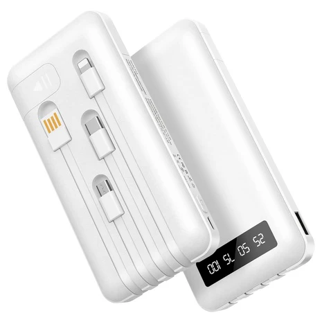 38800mAh 22.5W Fast Charging Portable Charger with 4 Built-In Cables