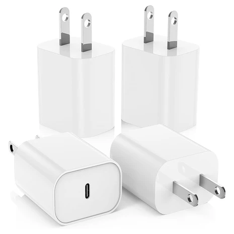4 20W USB-C Fast Charging Wall Chargers