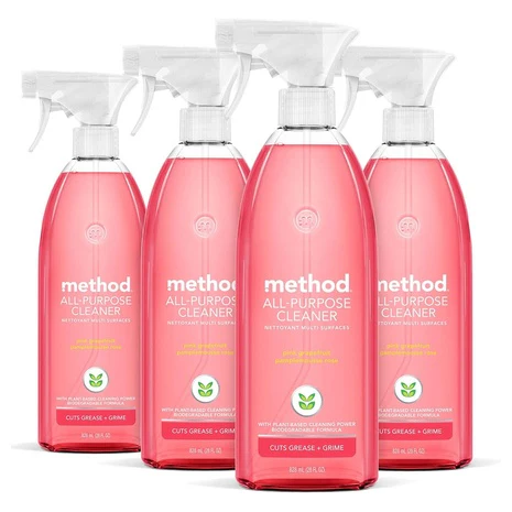 4 Bottles Method All Purpose ink Grapefruit Cleaner Spray