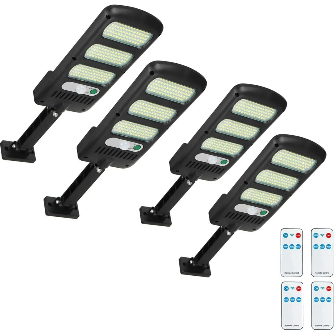 4-Pack 2000LM 213 LEDs Solar Parking Lot Lights