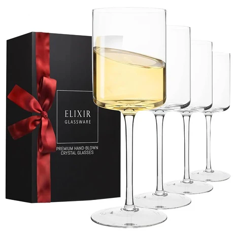 4-Pack Crystal Wine Glasses