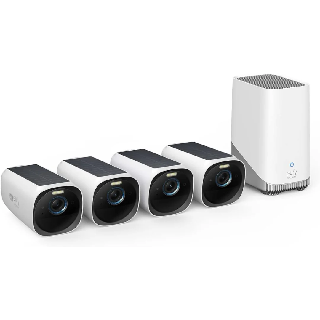 4-Pack eufy S330 EufyCam 3 4K Outdoor Wireless Camera w/Solar Panel