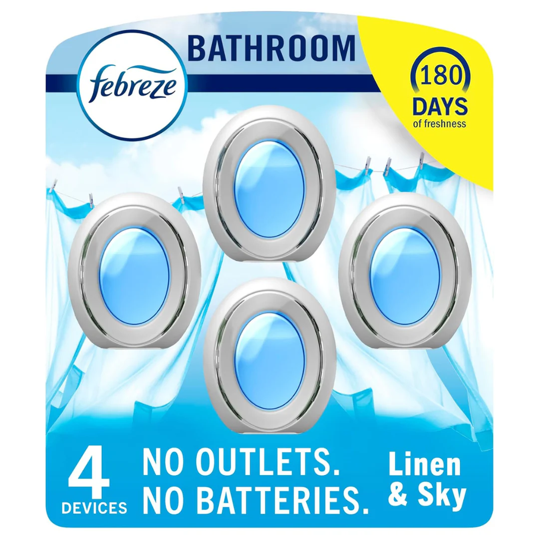 4-Pack Febreze Small Spaces Plug in Air Fresheners (Linen & Sky)
