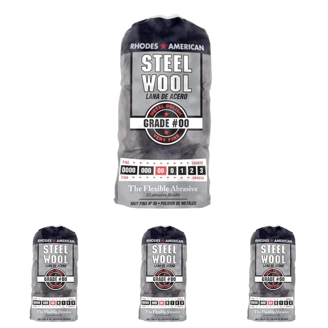 4-Pack Homax Rhodes American Metal Polishing Steel Wool