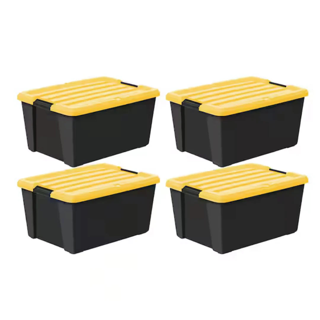 4-Pack IRIS 45 qt. /11.25 Gal. Plastic Storage Bins with Lids