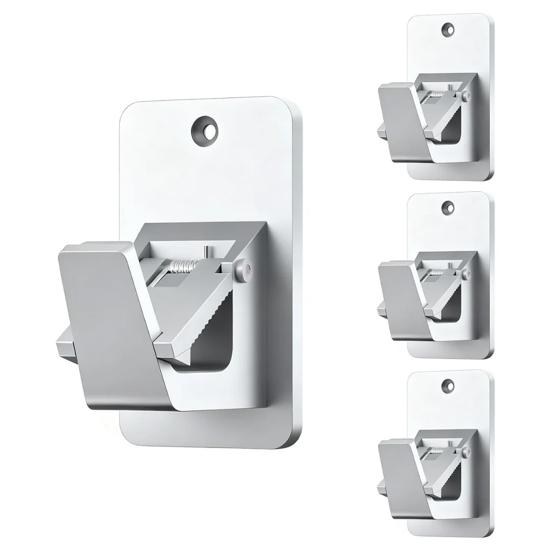 4-Pack No-Drill Curtain Rod Brackets