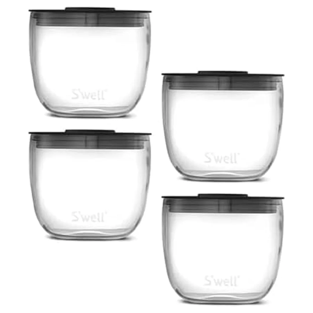 4-Pack S'well Tritan Eats 2-In-1 Nesting Food Bowls