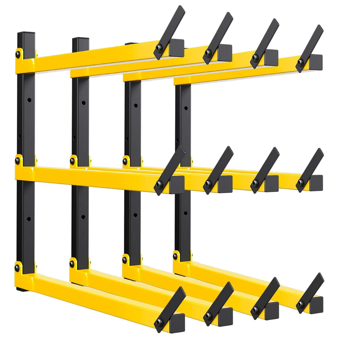 4-Pack Wall-Mount Lumber & Storage Rack