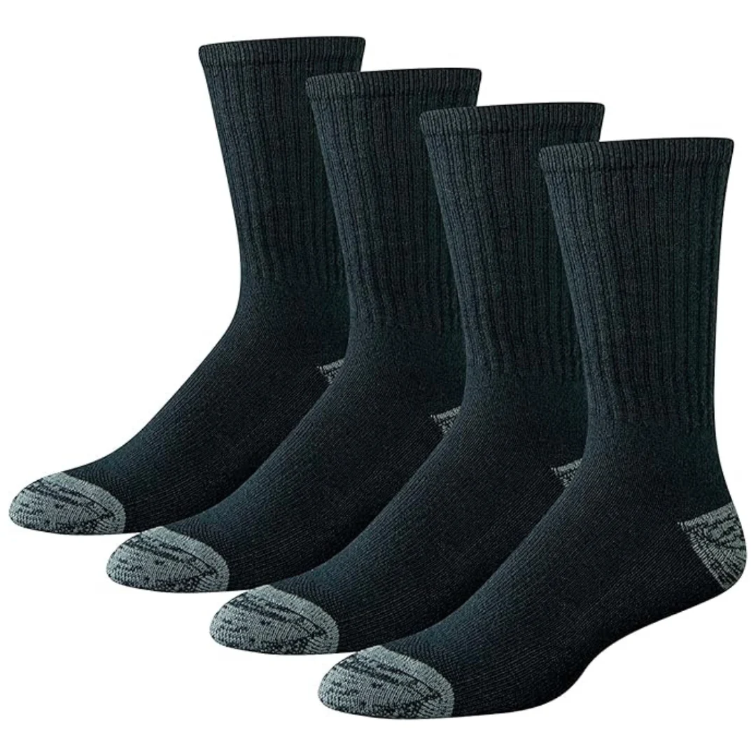 4-Pair Amazon Essentials Men's Cotton Cushioned Socks