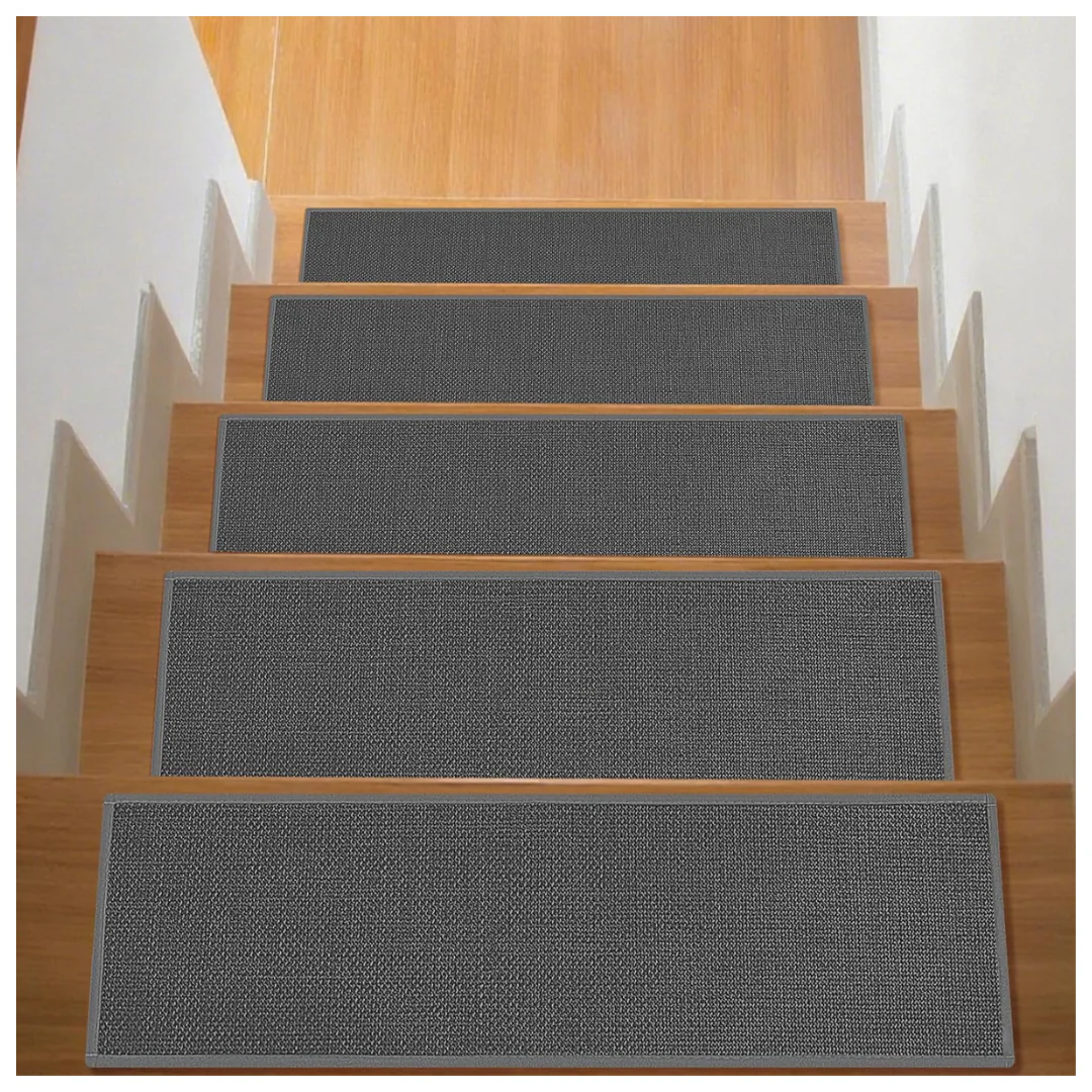 4-Piece 8" x 30" Stair Treads With Non-Slip Rubber Backing