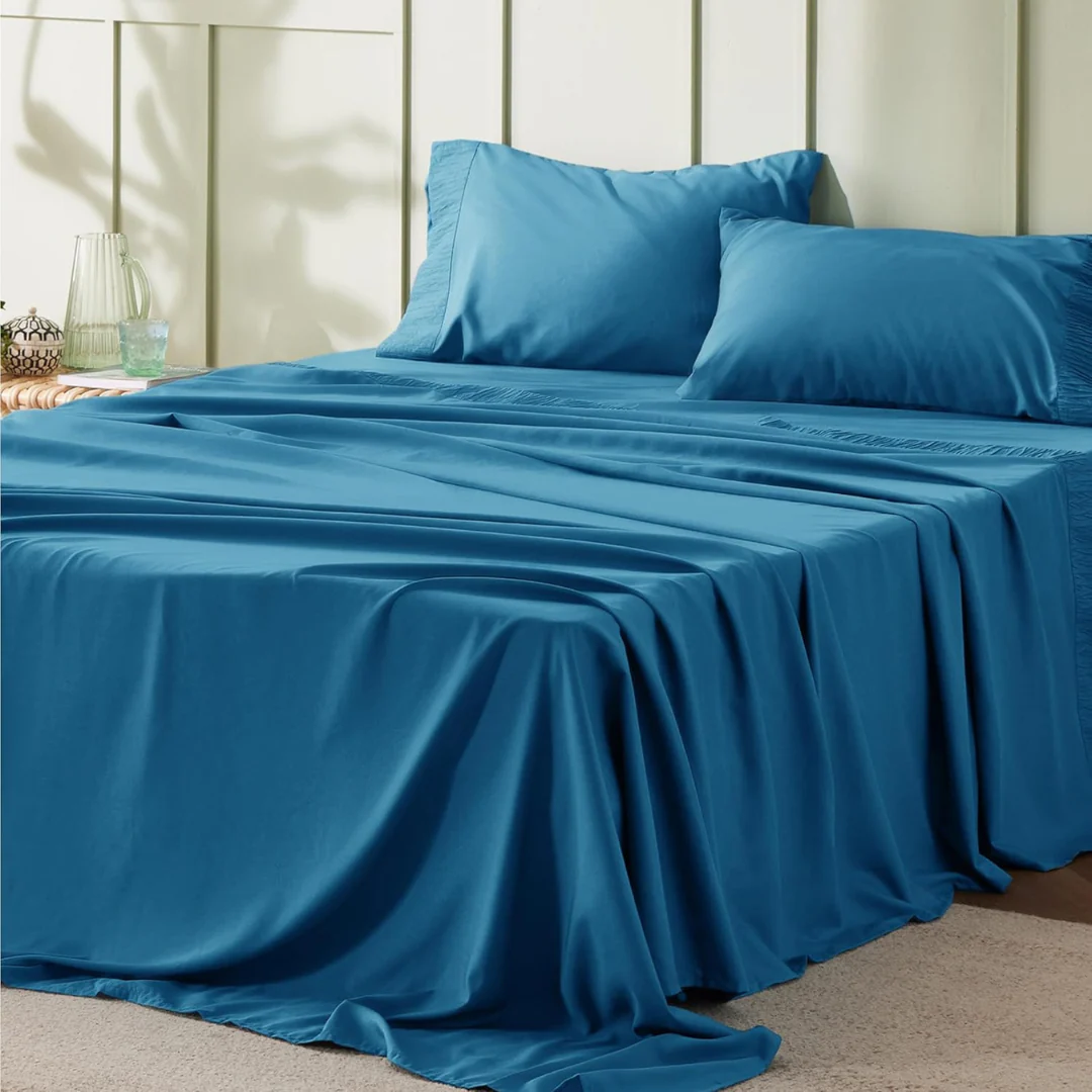 4-Piece Bedsure Cooling Soft Queen Size Sheet & Pillowcase Sets