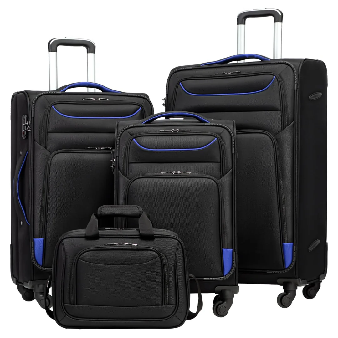 4-Piece Softshell Luggage Set With TSA Lock (Various)