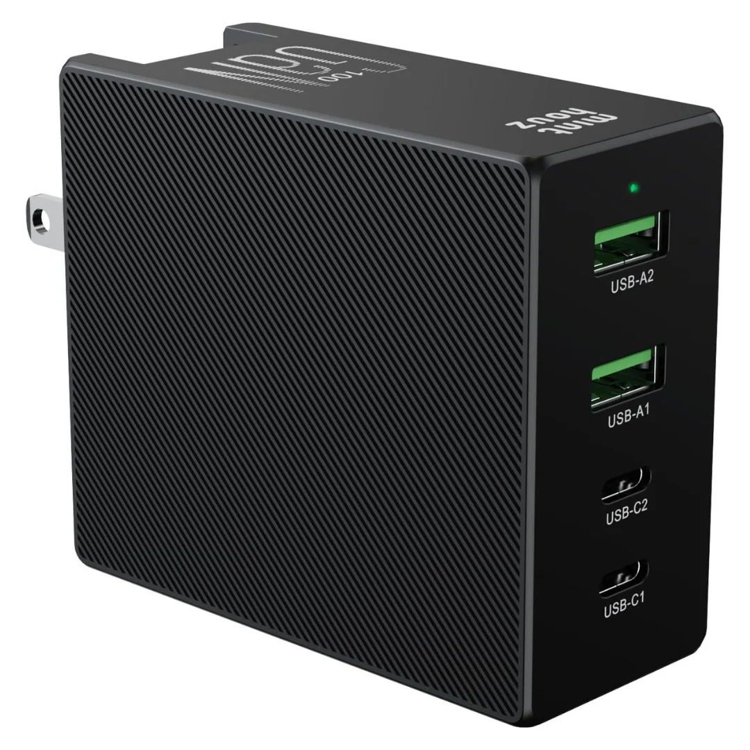 4-Port 100W GaN USB C Charger Block Fast Charging Power Adapter