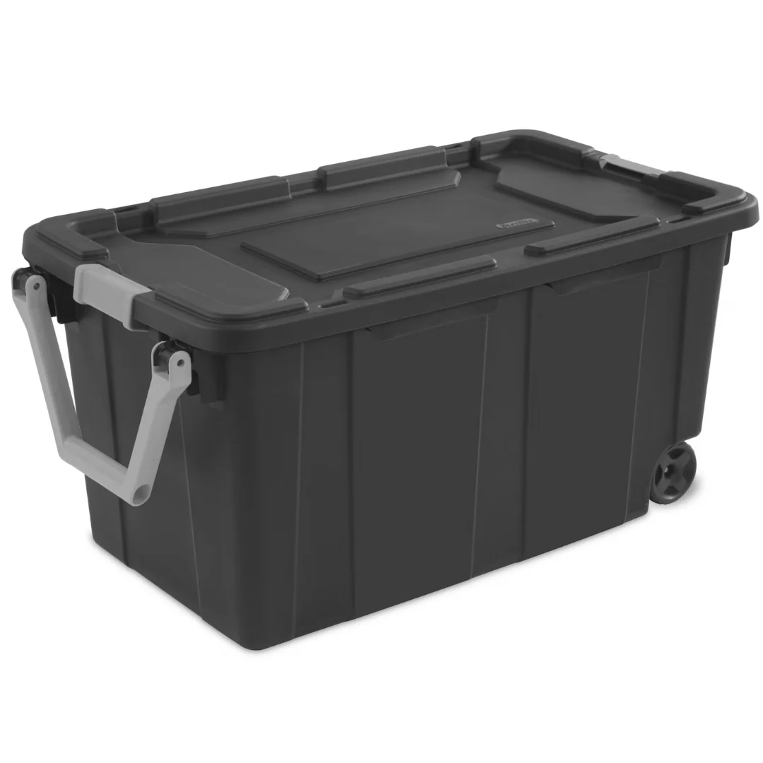 40-Gal Sterilite Extra Large Wheeled Plastic Storage Bin W/Handle