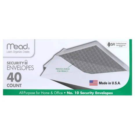 40 Mead #10 Security Envelopes