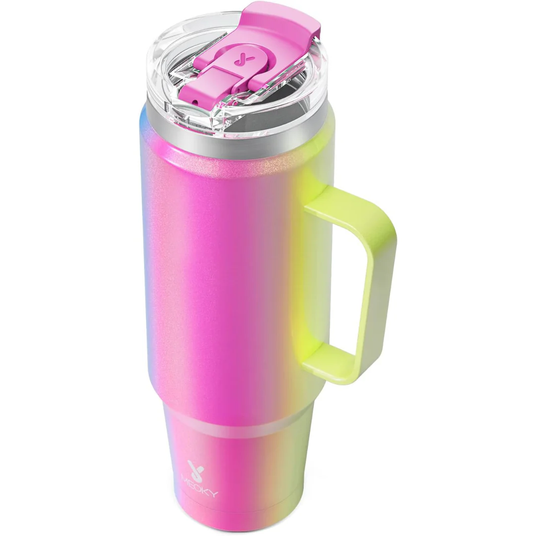 40-Oz Meoky Stainless Steel Travel Mug Tumbler w/ Handle