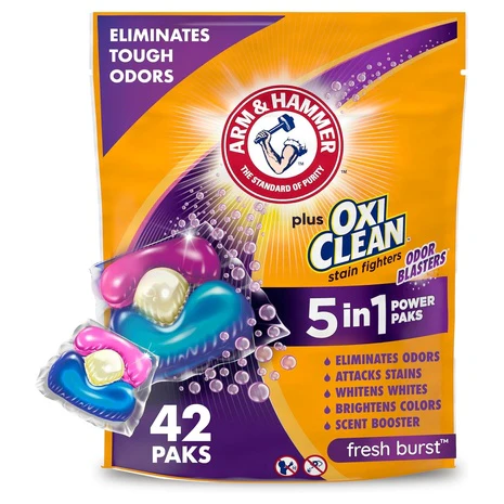 42 Arm & Hammer Plus OxiClean Odor Blasters Laundry Detergent Paks