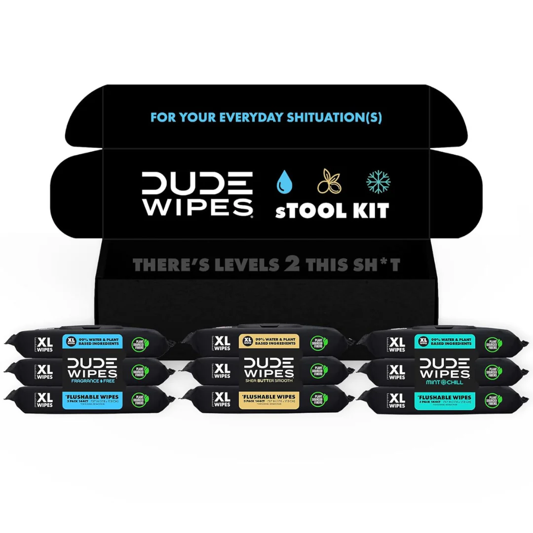 432-Count DUDE Wipes Flushable Wipes Variety sTOOL Kit