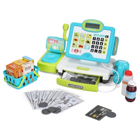 45 Piece Pretend Play Cash Register Toy Set