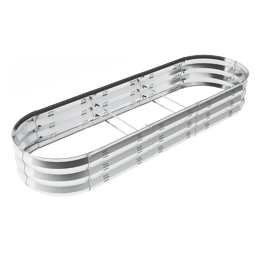 5.5-ft. Galvanized Metal Raised Garden Planter Box