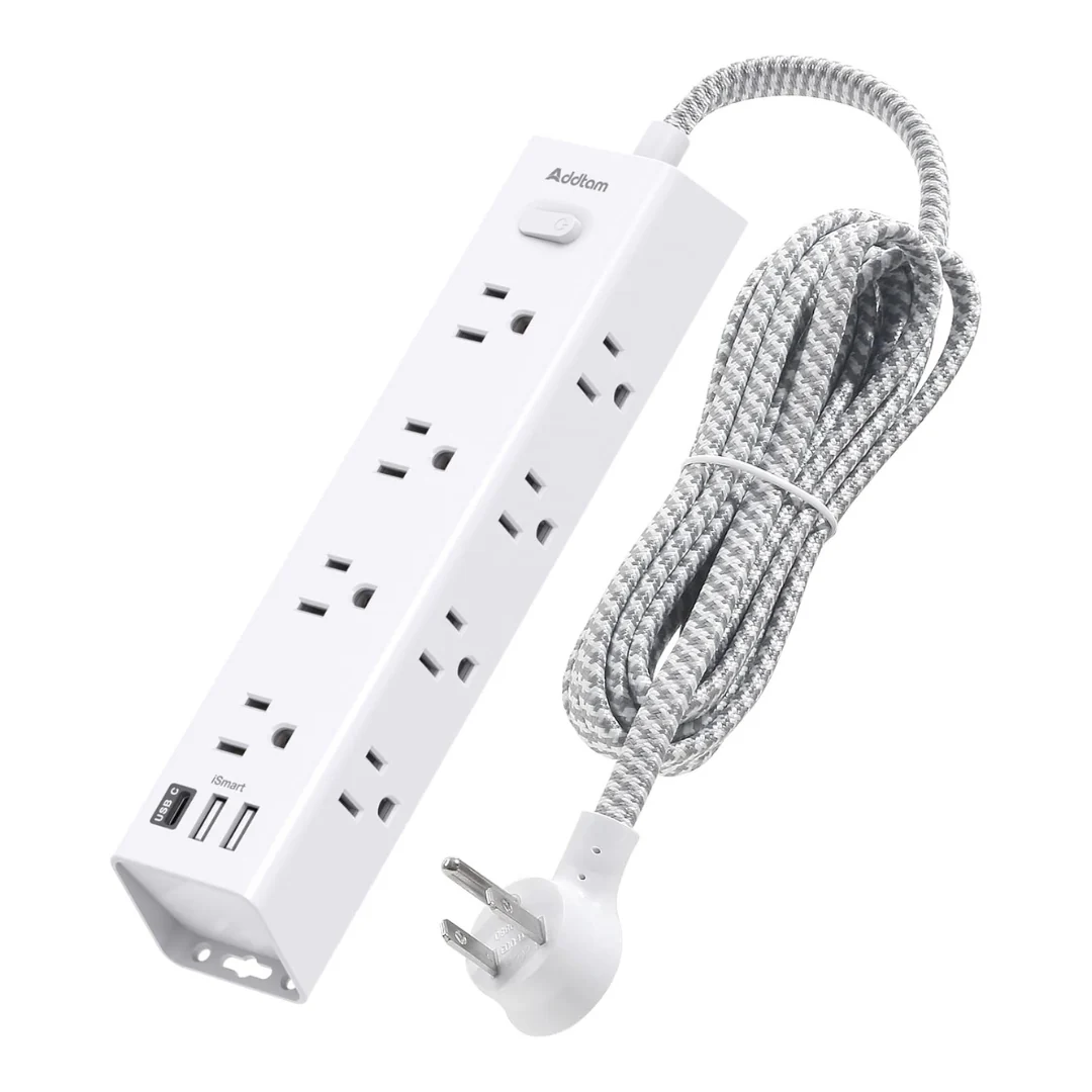 5-Ft Addtam Surge Protector Power Strip Extension Cord