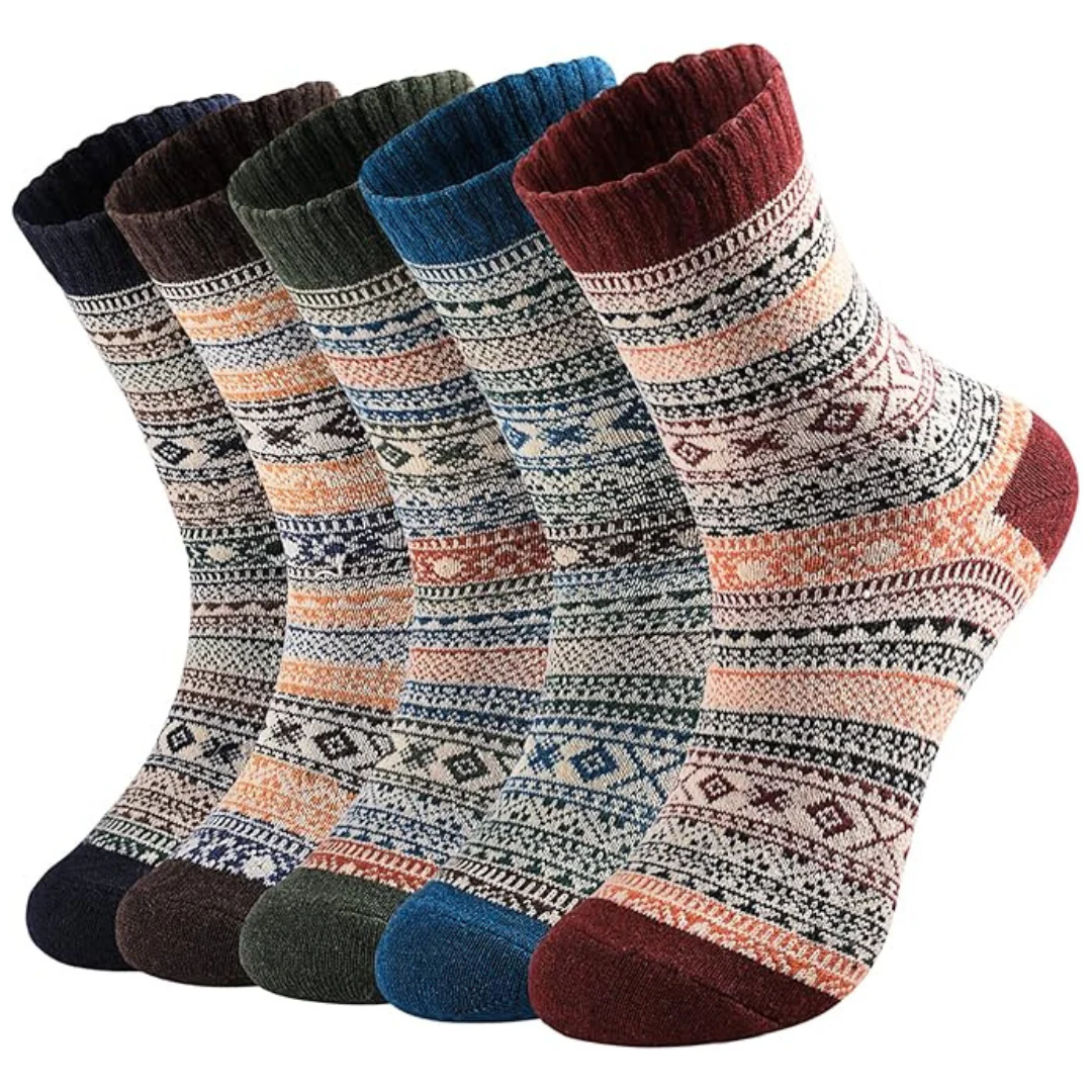 5 Pack Women's Winter Warm Wool Socks
