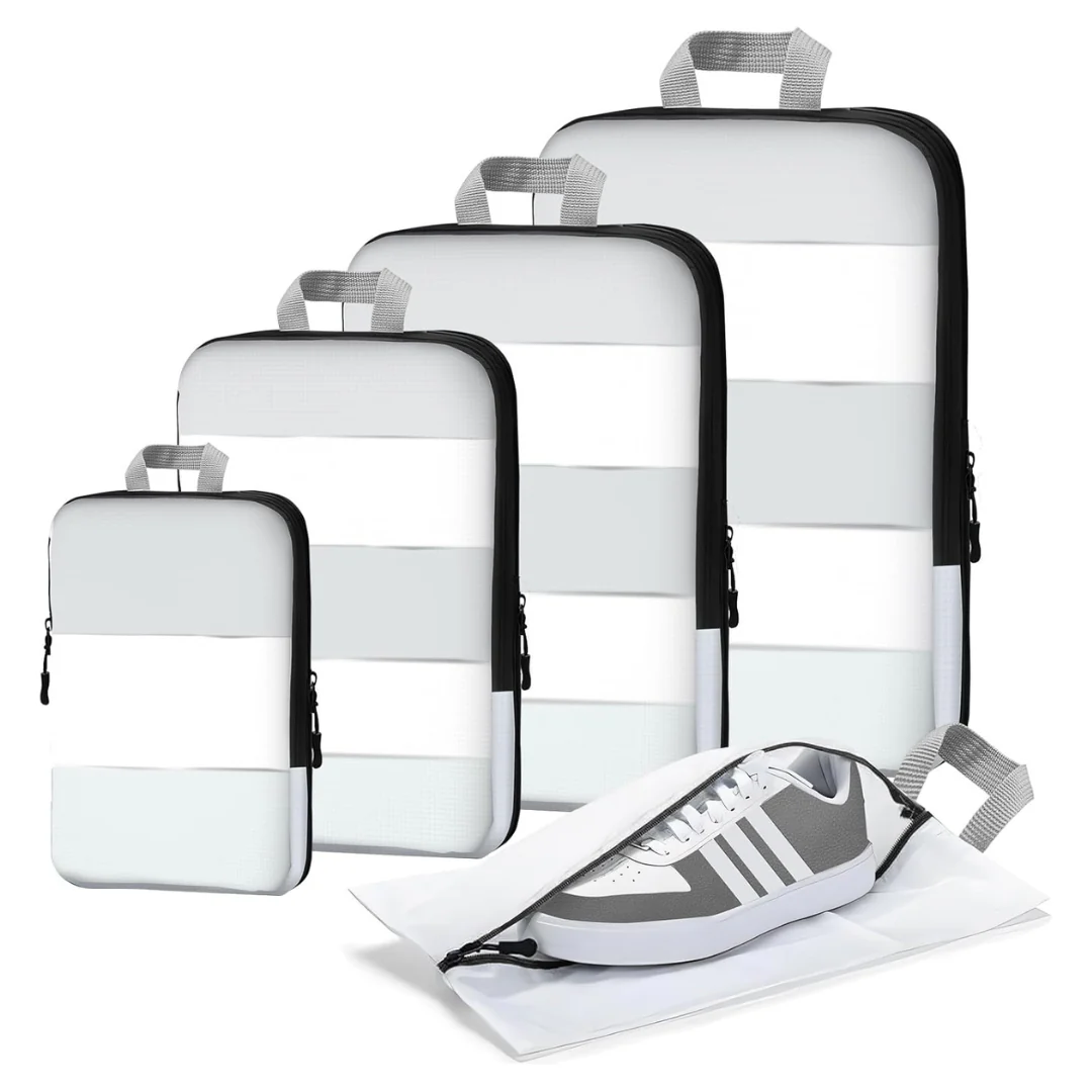 5-Piece Compression Packing Cubes Travel Organizer Set