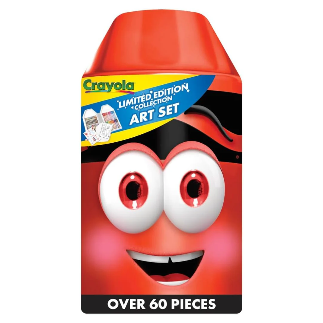 50+ Pieces Crayola Coloring Crayons Set With Limited Edition Red Art Case