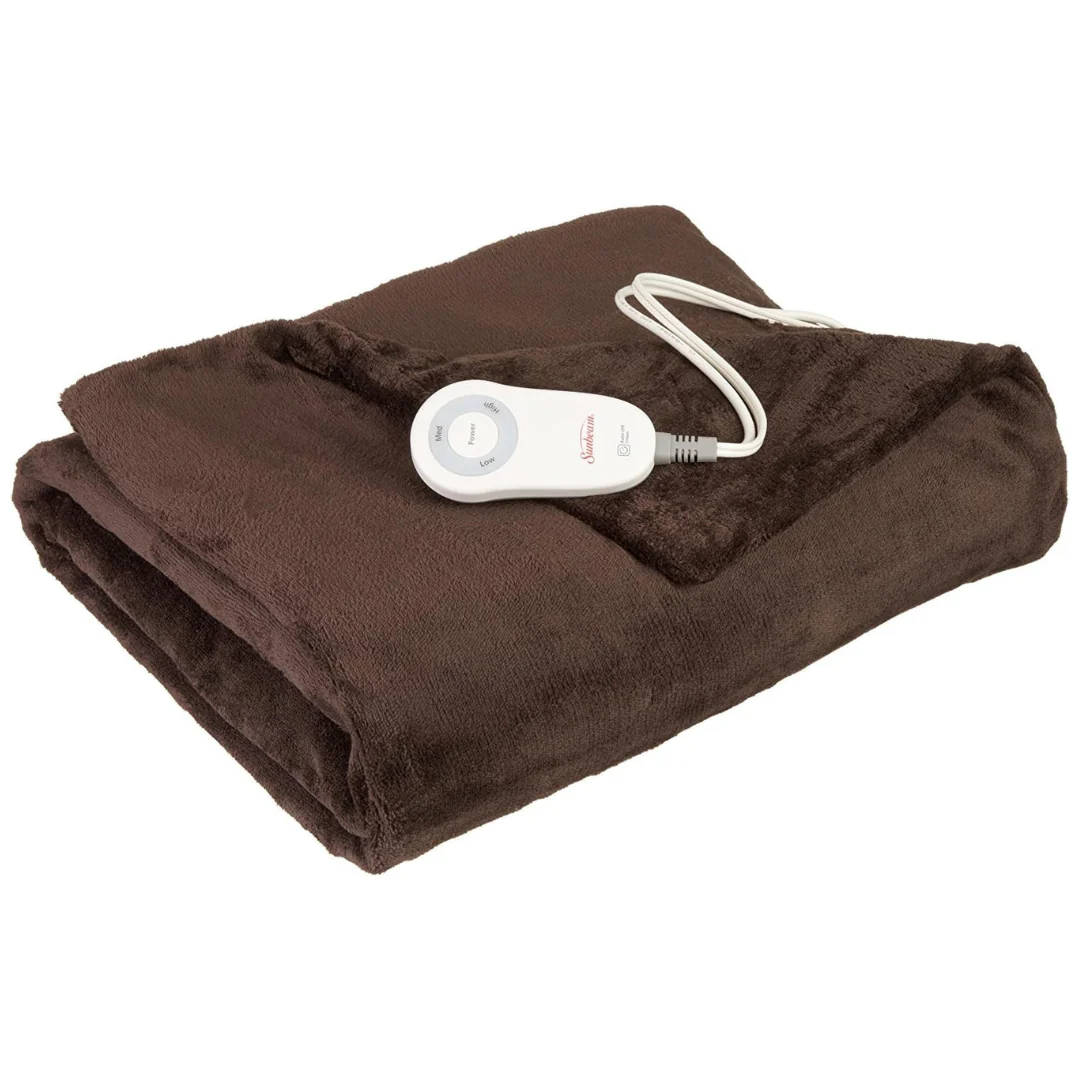 50" x 60" Sunbeam Electric Throw Royal Luxe Microplush Heated Blanket