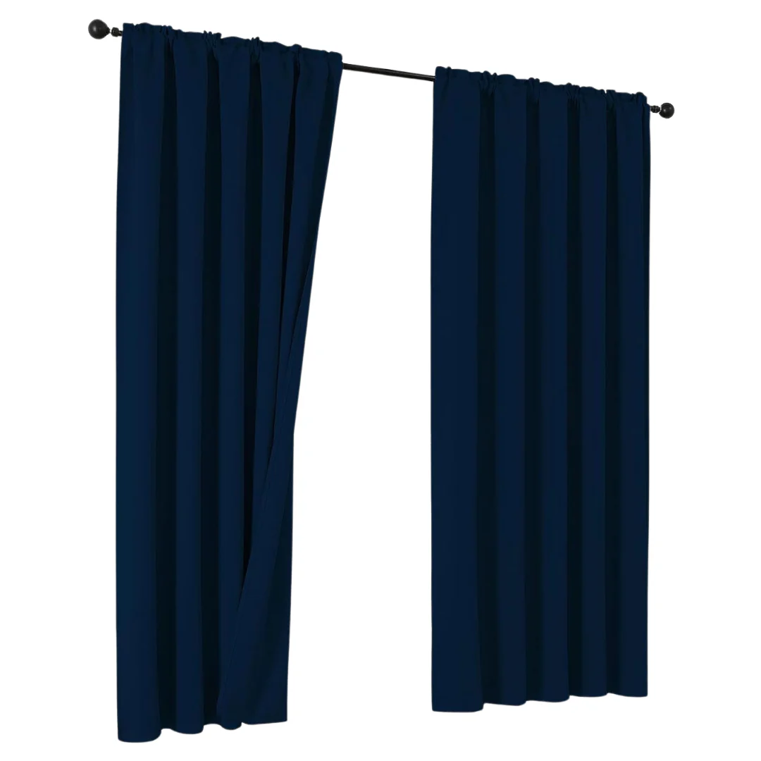 52" x 63" 2-Panels Thermal Insulated Noise Reducing Blackout Curtains (Various)