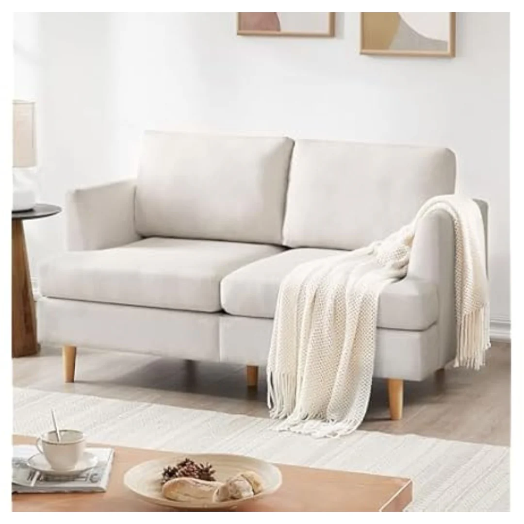 56" BFD Mid Century Modern Extra Deep 2-Seat Sofa Loveseat