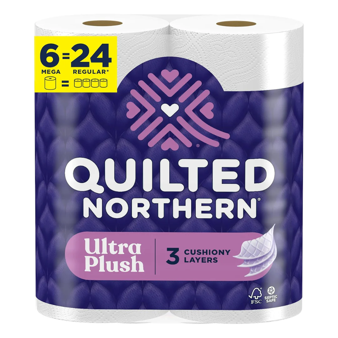 6-Count Quilted Northern 3-Ply Ultra Plush Mega Roll Toilet Paper