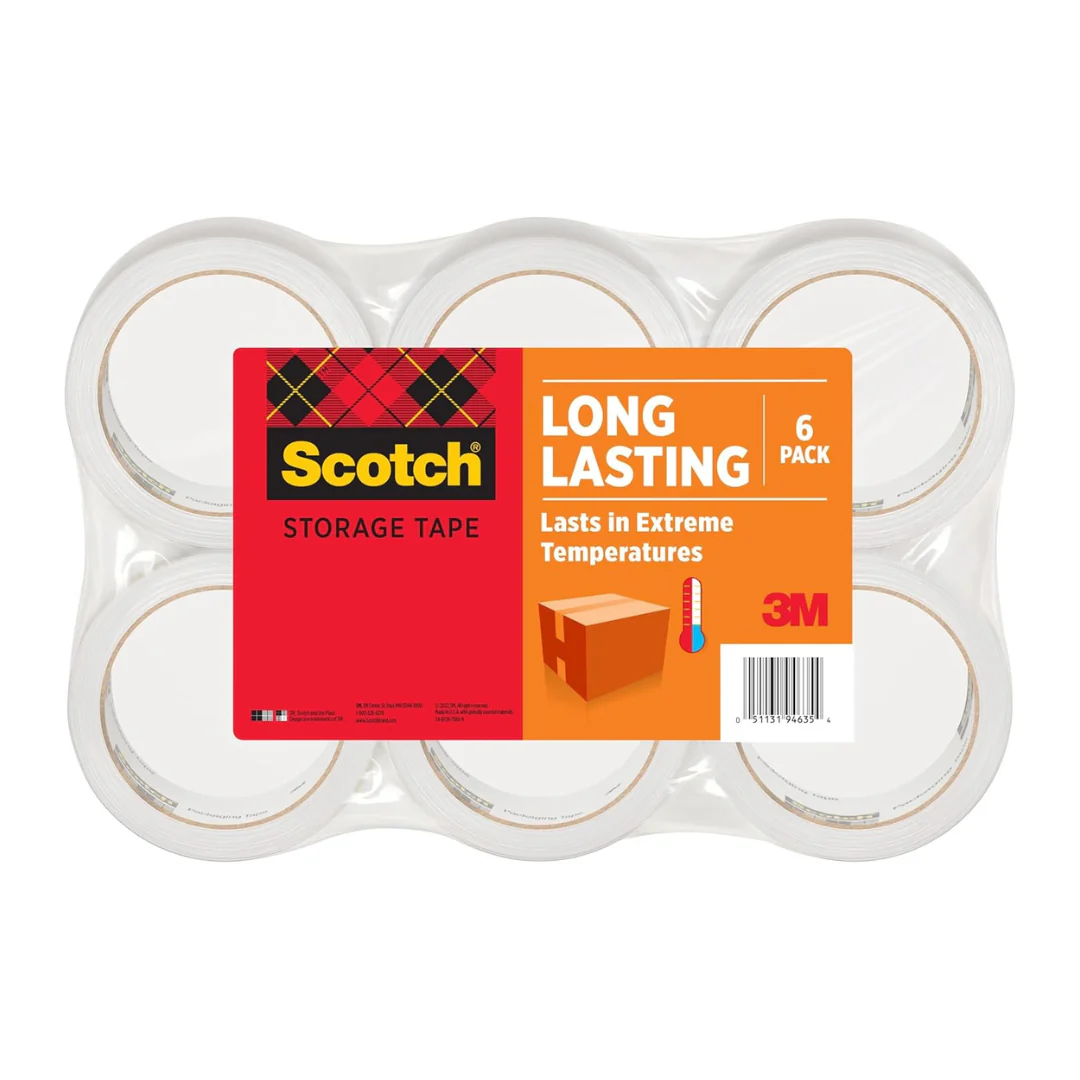 6-Count Scotch Long Lasting Storage Packing Tape (1.88" x 54.6 yd)