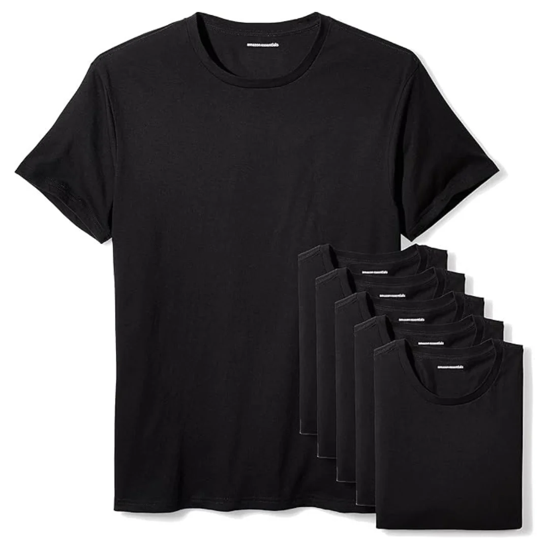 6-Pack Amazon Essentials Men's Crew Neck T-Shirts