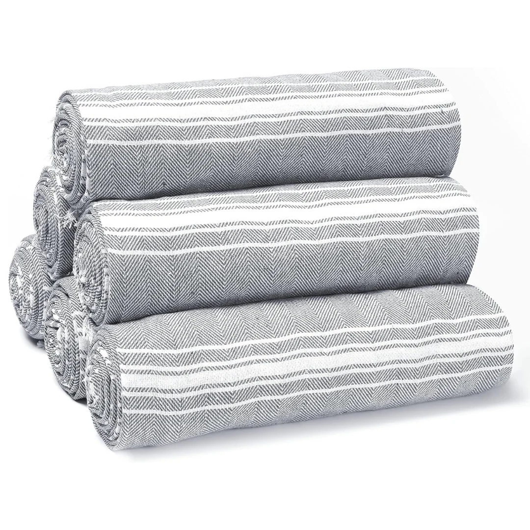 6-Pack Belizzi Home 36" x 71" Peshtemal Turkish Beach Towels (3 Colors)