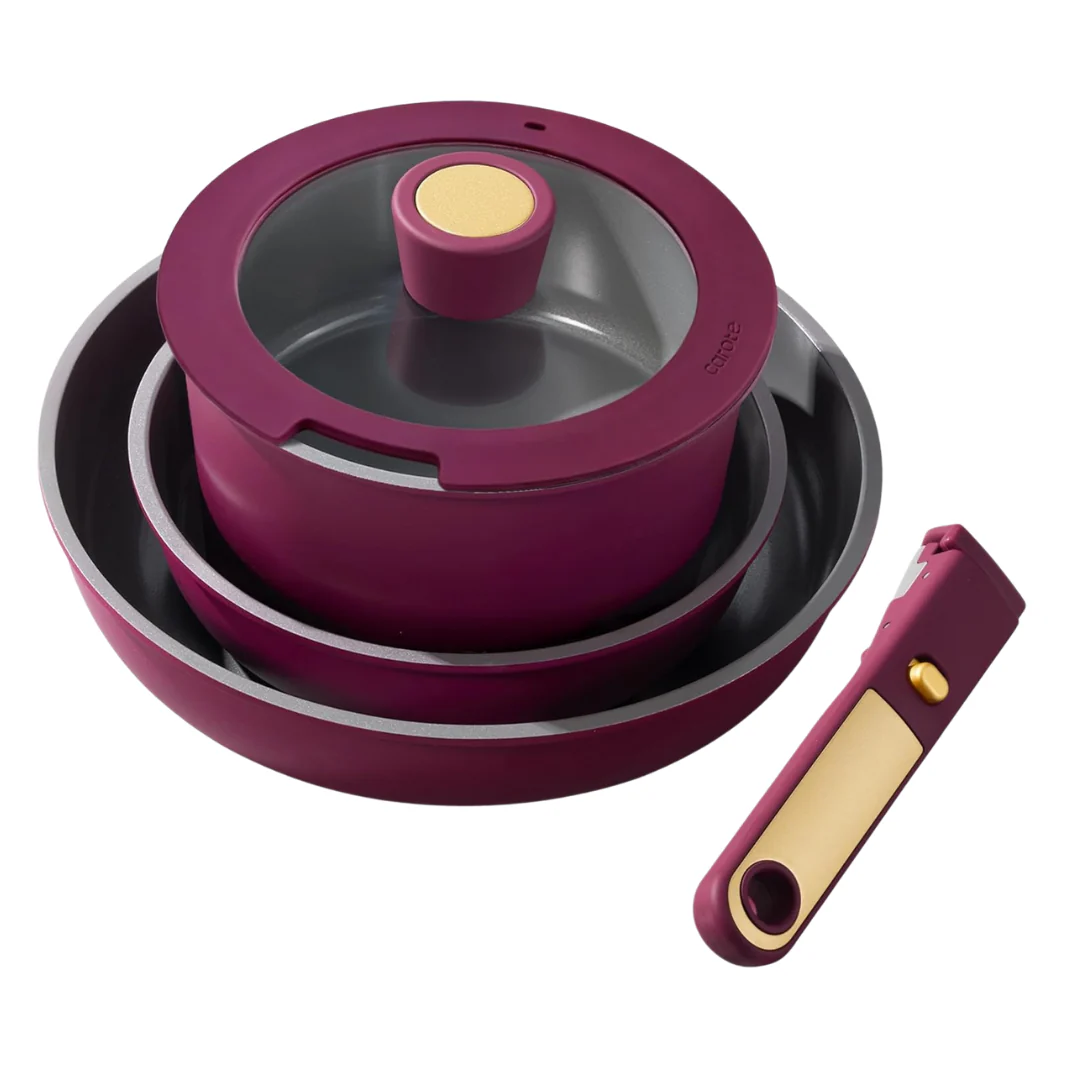 6-Piece Carote Nonstick Pots & Pans Ceramic Cookware Set