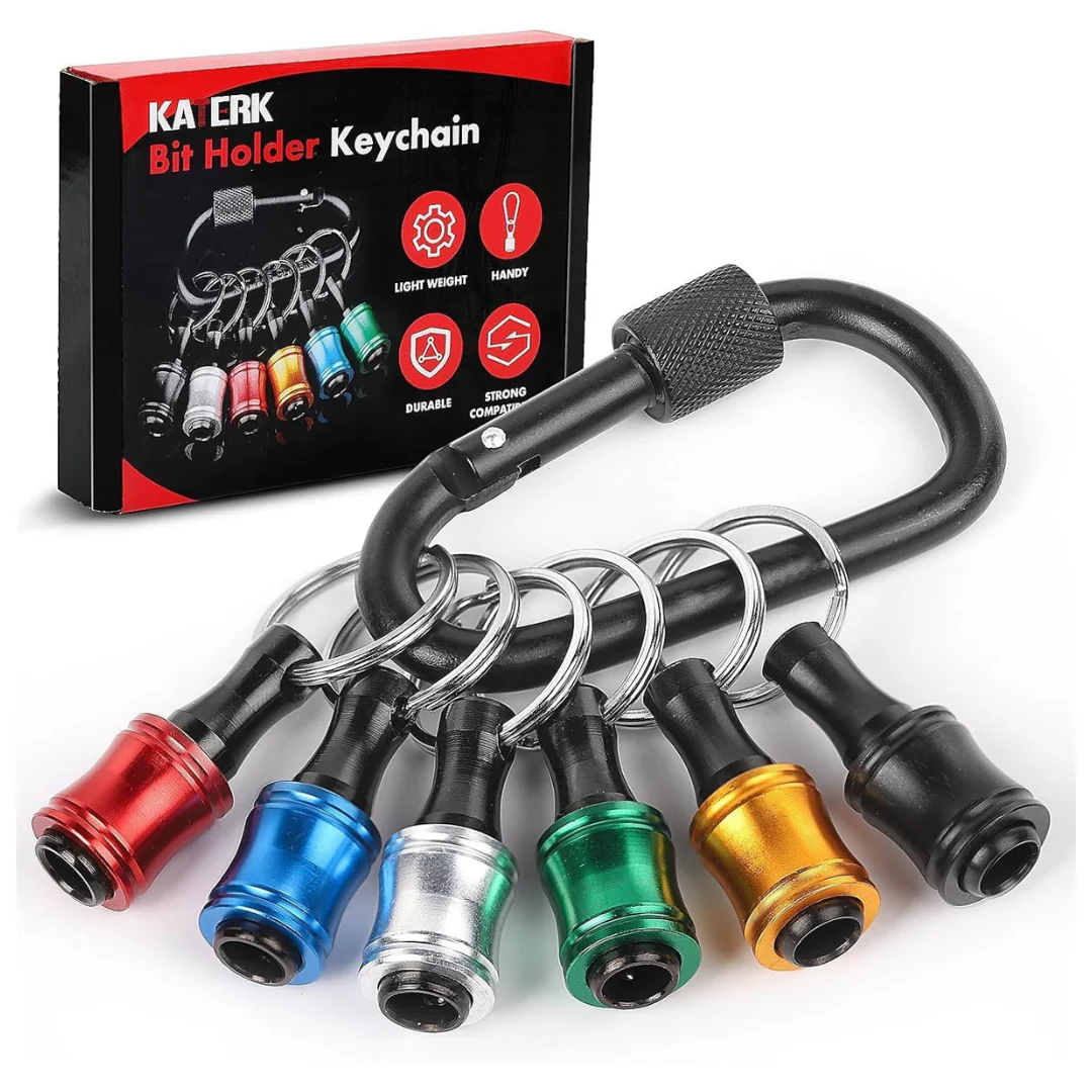 6-Piece Katerk 1/4" Hex Shank Screwdriver Bit Holder Set