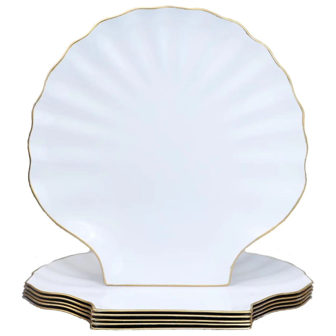 6-Piece Spsyrine 13 Inch White Charger Plates