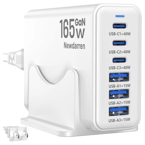 6-Port 165W GaN Fast Charger